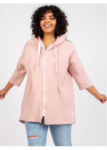 Tmavopúdrovo ružová mikina na zips