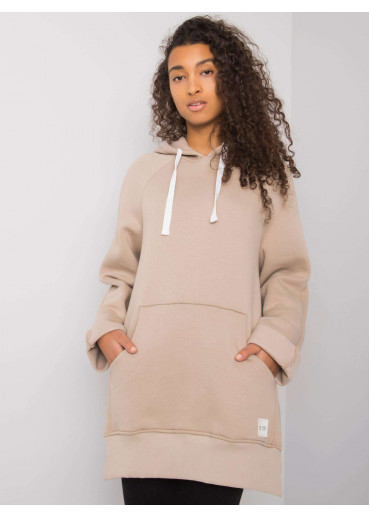 Béžovo hnedá mikina s kapucňou