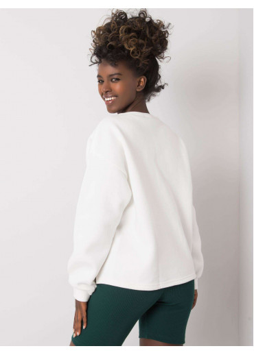 Smotanovo biela mikina s potlačou