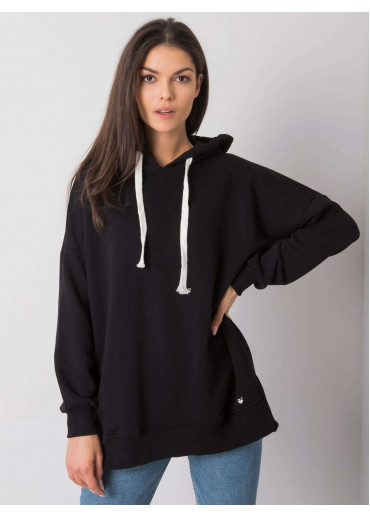 Čierna mikina s kapucňou