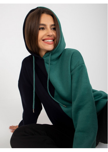 Zelená dvojfarebná mikina