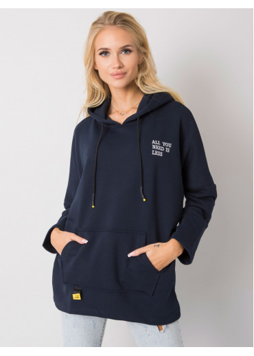 Modrá mikina s kapucňou