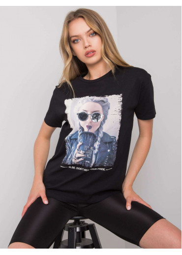 Čierne bavlnené tričko