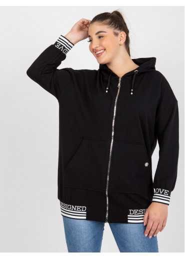 Čierna mikina s kapucňou