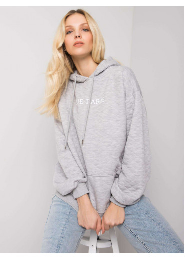 Sivá mikina s kapucňou