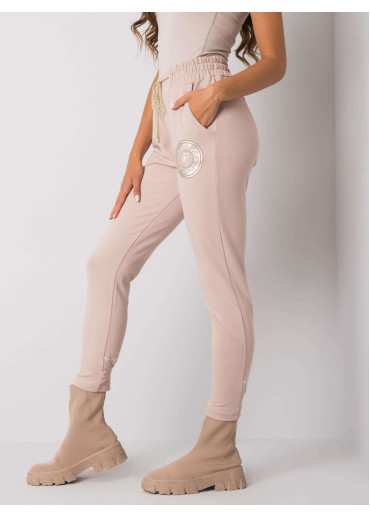 Béžovo hnedé tepláky