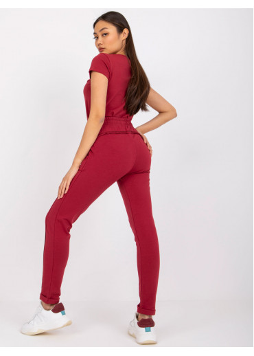 Bordovo červené tepláky