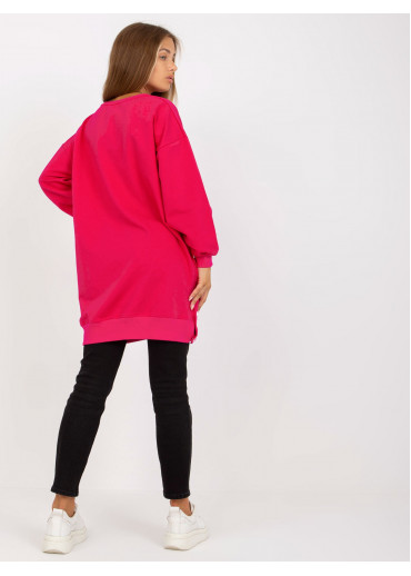 Fuchsiovo ružová mikinová tunika