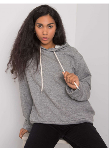 Sivá mikina s kapucňou