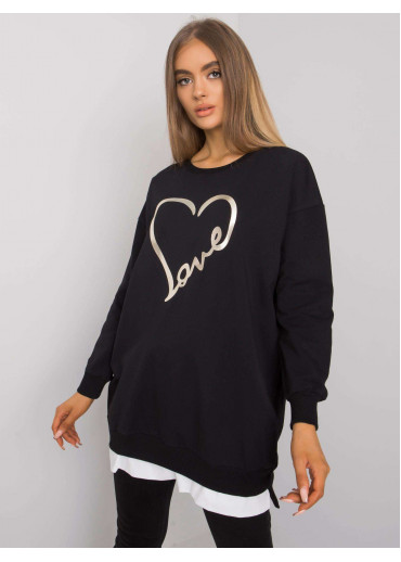Čierna tunika s potlačou