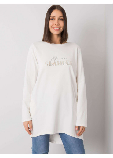Smotanovo biela tunika s potlačou
