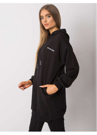 Čierna predĺžená ONE SIZE mikina