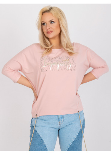 Tmavopúdrovo ružové tričko s potlačou