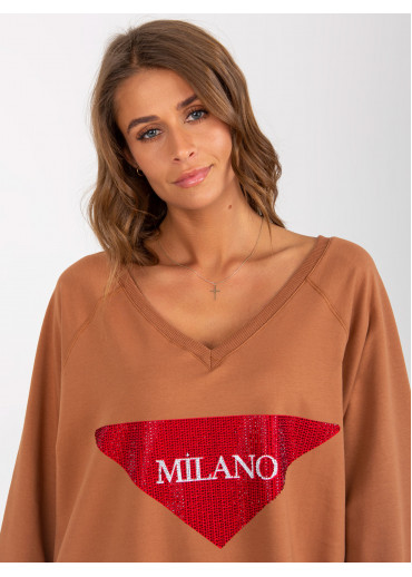 Hnedá mikinová tunika Milano
