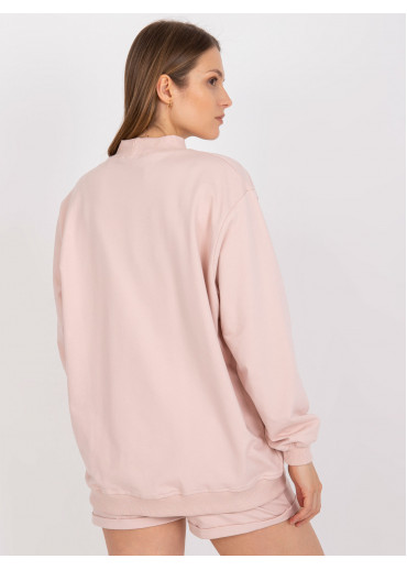 Púdrovo ružová mikina