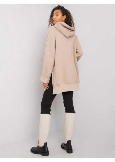 Béžovo hnedá mikina s kapucňou