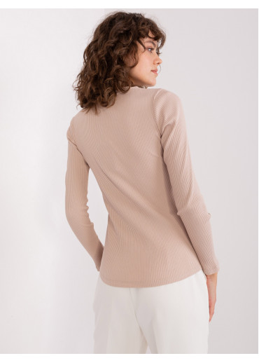 Béžovo hnedé tričko s dlhým rukávom