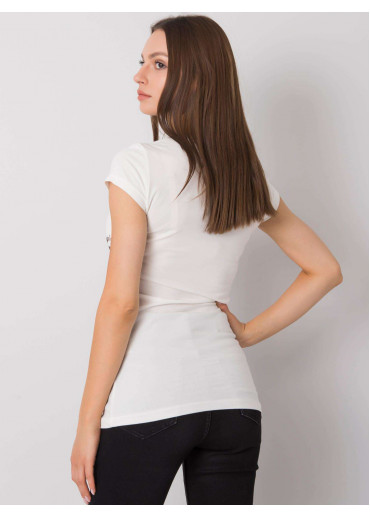 Smotanovo biele bavlnené tričko