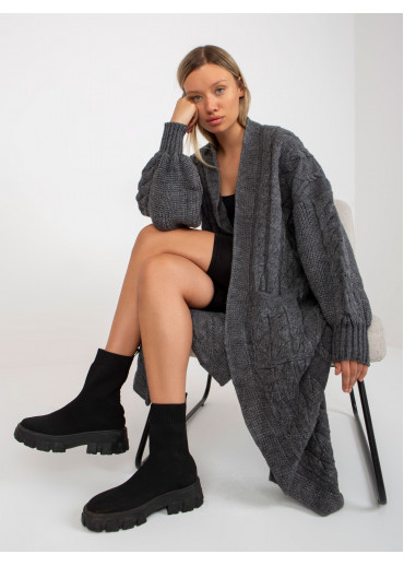 Tmavosivý kardigán