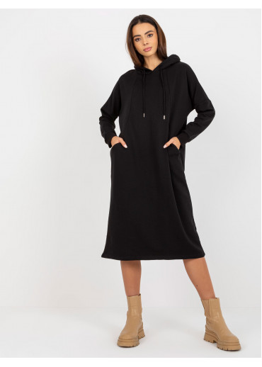 Čierna mikinové šaty