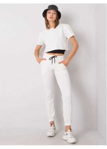 Smotanovo biela tepláková súprava