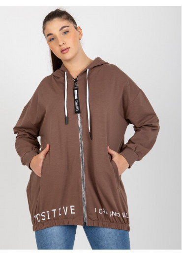 Hnedá mikina s kapucňou