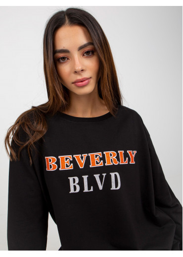 Čierna predĺžená mikina