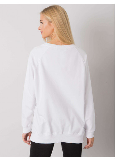 Biela basic mikina