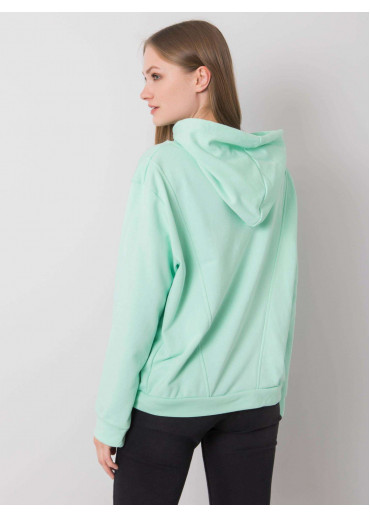 Svetlozelená mikina s kapucňou