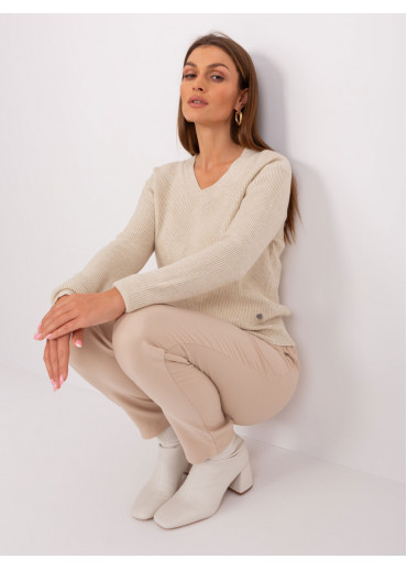 Béžovo hnedý pulóver