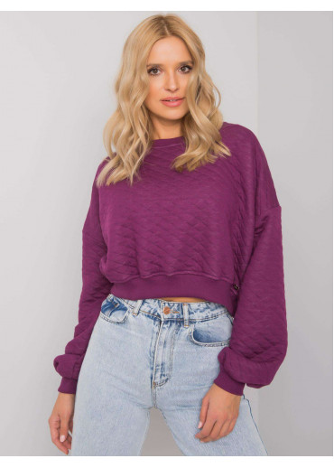 Fialová crop top mikina