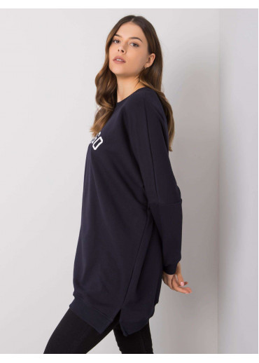 Modrá predĺžená mikina