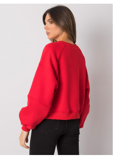 Červená crop top mikina