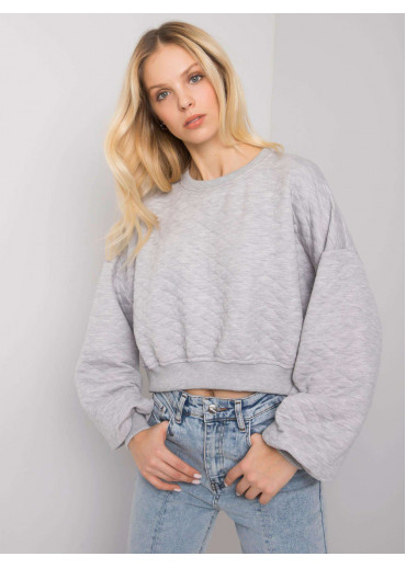 Sivá crop top mikina