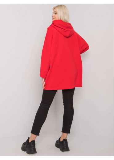 Červená mikina s kapucňou