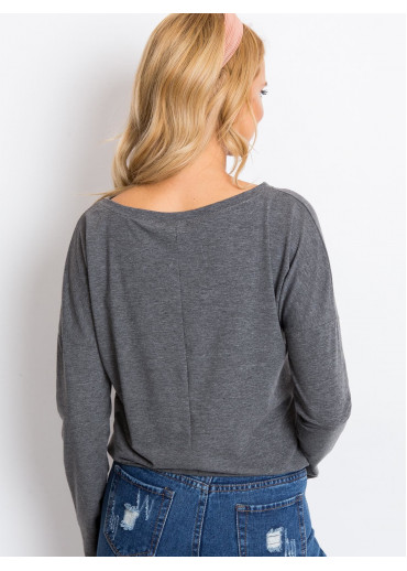 Tmavosivé tričko s dlhým rukávom