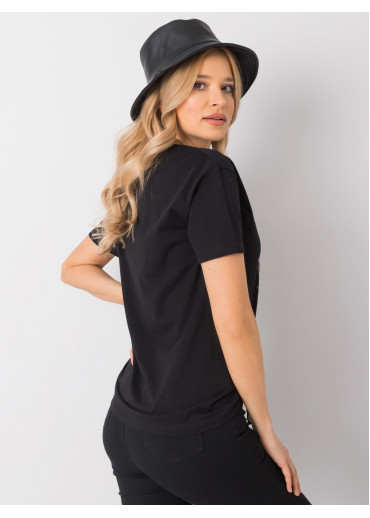 Čierne bavlnené tričko