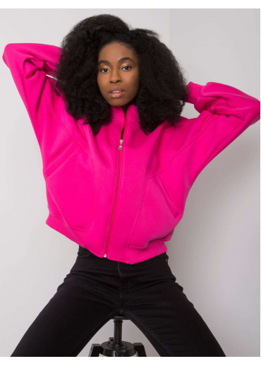 Fuchsiovo ružová dámska mikina