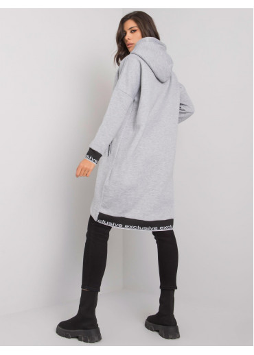 Sivá asymetrická mikina