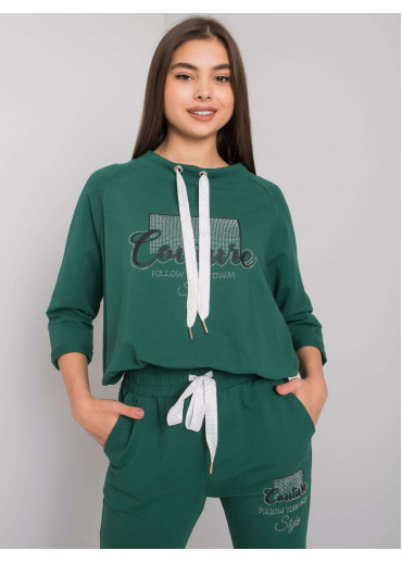 Tmavozelená tepláková súprava