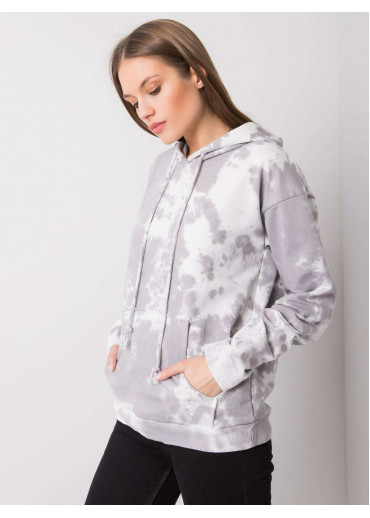 Sivá batikovaná mikina