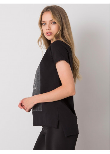 Čierne basic tričko s potlačou