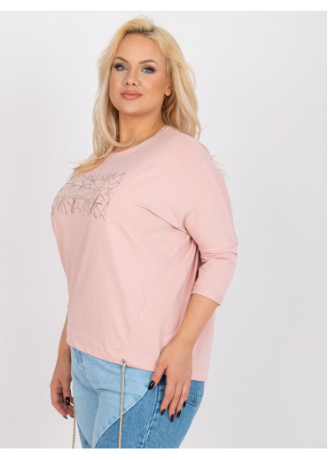 Tmavopúdrovo ružové tričko s potlačou