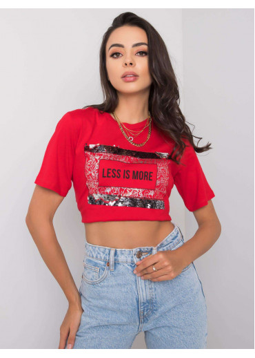 Červené bavlnené tričko