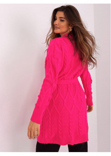 Neónovo ružový kardigán