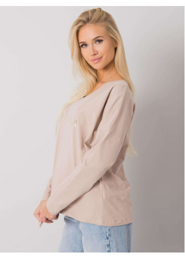 Béžovo hnedé tričko s dlhým rukávom