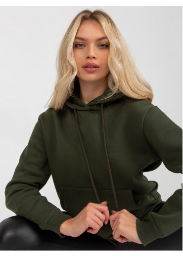 Khaki zelená basic mikina