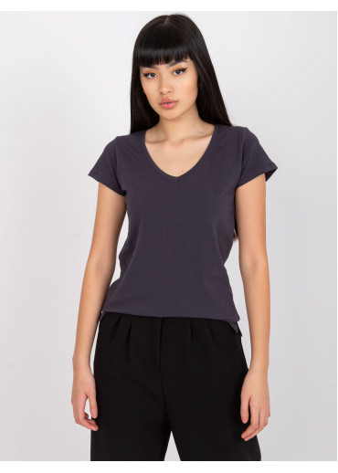 Grafitovo sivé basic tričko