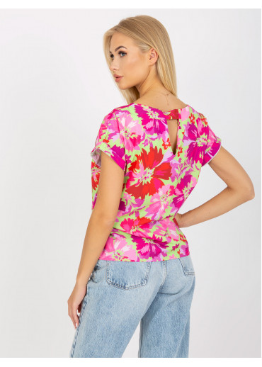 Ružová vzorovaná blúzka