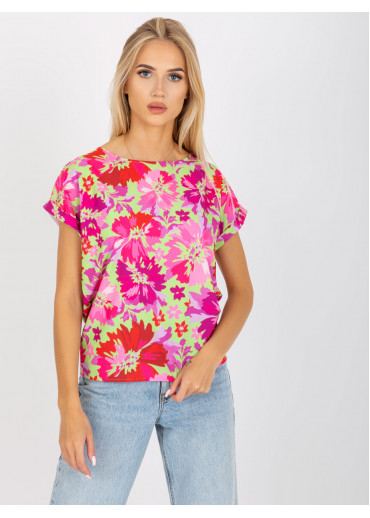 Ružová vzorovaná blúzka
